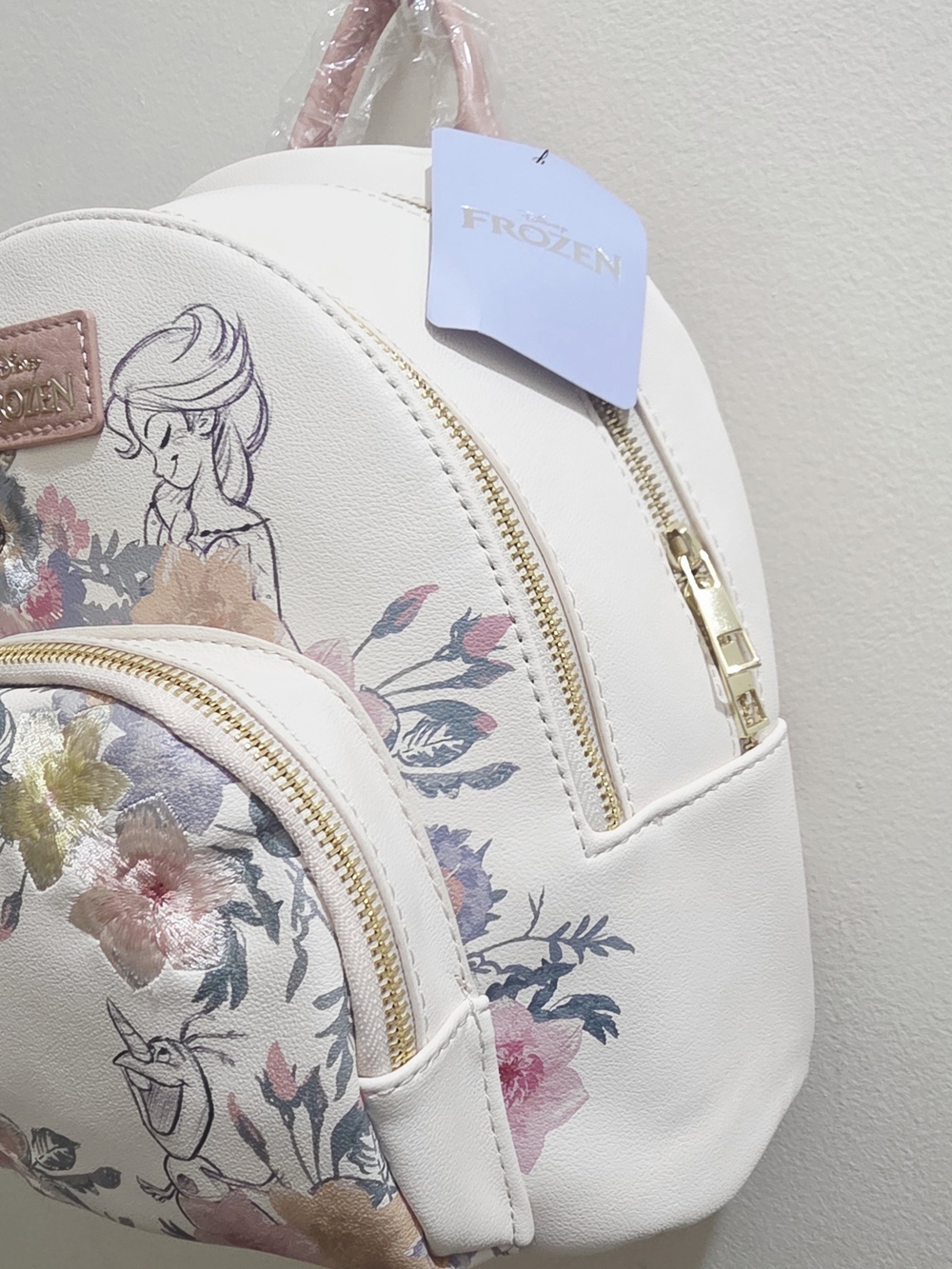 Disney Frozen Floral Embroidered Sketch Portraits Mini Backpack and Wallet - Picture 8 of 16